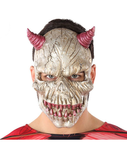 Mask Halloween Demon Vit (21 x 34 cm)