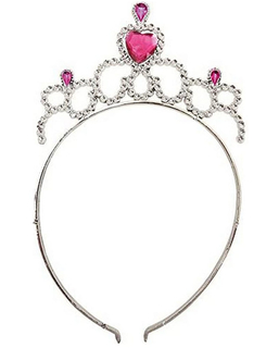 Prinsessaccessoarer My Other Me Rosa Silvrig Diadem (One Size)