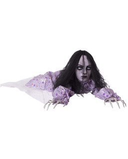 Halloweendekorationer My Other Me Zombie Girl Crawling Ljus Rörelse med ljud (30 x 20 x 160 cm)