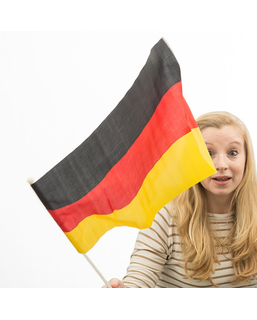 Tysk flagga med stång (46 x 30 cm)