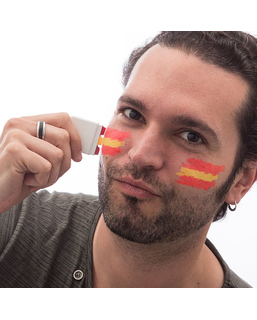 Ansiktsfärg Spanska Flaggan