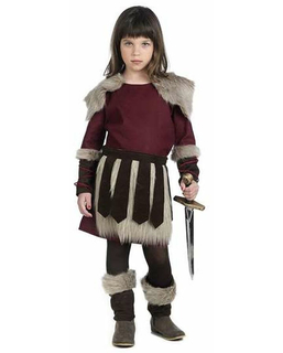 Maskeraddräkt för barn Medeltida kvinnlig krigare Vikingakvinna