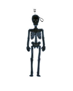Hängdekoration My Other Me Skelett Ljus Halloween Neon (90 x 30 cm)