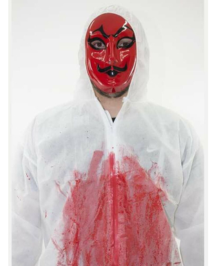 Mask Röd One size Demon Japanska