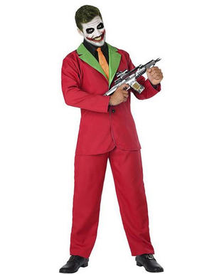 Maskeraddräkt vuxna Röd Clown Joker