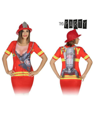 T-shirt för vuxna 8263 Kvinnlig brandman