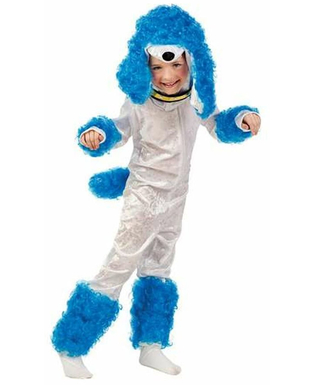 Maskeraddräkt för barn Poodle Blå Hund
