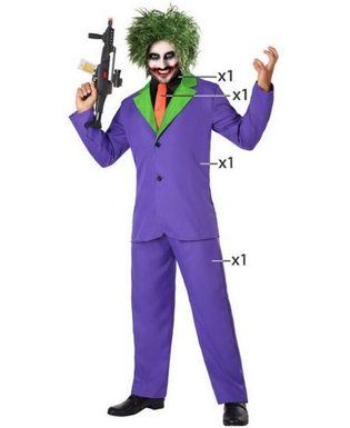 Maskeraddräkt vuxna Joker Clown