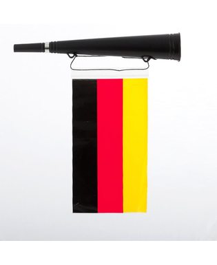 Trumpet med tysk flagga