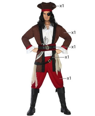 Maskeraddräkt vuxna Th3 Party Manlig pirat