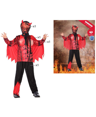 Maskeraddräkt för barn Demon (4 pcs)