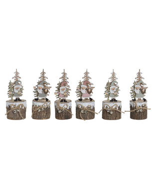 Julgranskula DKD Home Decor Trä (6 pcs) (5.5 x 5.5 x 15 cm)