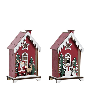 Julgranskula DKD Home Decor Trä (2 pcs) (9.5 x 5.5 x 16 cm)