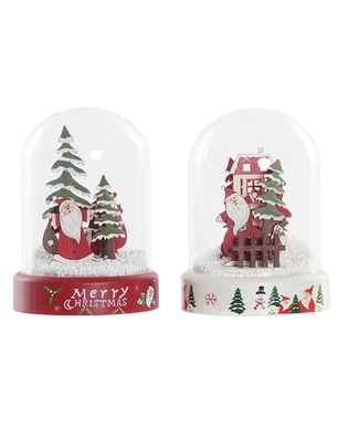 Julgranskula DKD Home Decor Harts Glas Tomte (2 pcs) (9 x 9 x 11 cm)