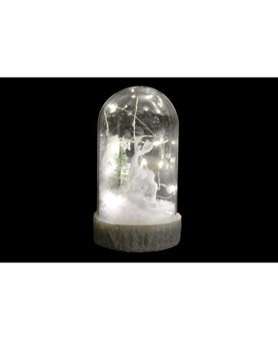 Julgranskula DKD Home Decor Vit LED Ren