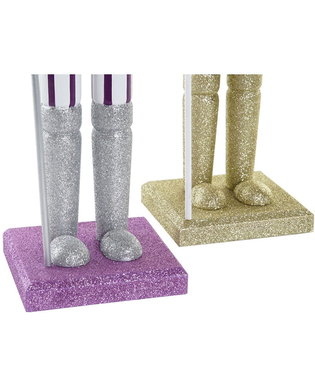 Nötknäppare DKD Home Decor Trä Glitter (13 x 11 x 50 cm) (2 pcs)