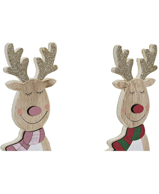 Julgranskula DKD Home Decor Trä Ren (11 x 5 x 30 cm) (2 pcs)