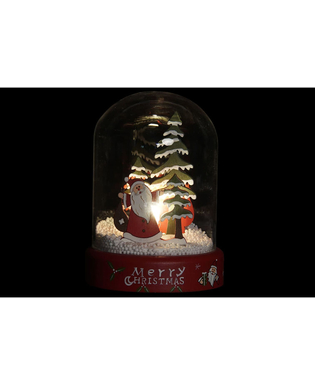 Julgranskula DKD Home Decor Harts Glas Tomte (2 pcs) (9 x 9 x 11 cm)