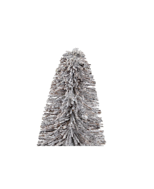 Julgran DKD Home Decor Trä Kokosfiber Snöfall (7 x 7 x 21 cm)