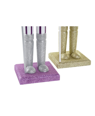 Nötknäppare DKD Home Decor Trä Glitter (13 x 11 x 50 cm) (2 pcs)