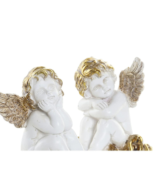 Julgranskula DKD Home Decor Harts Ängel (8.5 x 7.5 x 10 cm) (2 pcs)