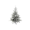 Julgran DKD Home Decor Metall PVC Jul LED Snöfall (127 x 127 x 180 cm)