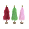 Julgran DKD Home Decor Med hår Trä (3 pcs) (14 x 12 x 37 cm)