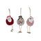 Julgranskula DKD Home Decor Polyester Trä Tomte (3 pcs) (8 x 3 x 26 cm)