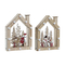 Julgranskula DKD Home Decor Trä Tomte (2 pcs) (15.5 x 4 x 22 cm)