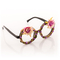 Partyglasögon med blommor och diamanter Fashion