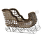 Släde DKD Home Decor Metall Rattan (90 x 46 x 62 cm)
