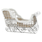 Släde DKD Home Decor Metall Rattan (90 x 46 x 62 cm)