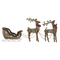 Släde DKD Home Decor Jute Metall vide (3 pcs) (54 x 29 x 33 cm) (40 x 14 x 65 cm)