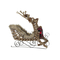 Släde DKD Home Decor Jute Metall vide Ren (63 x 20 x 52 cm)