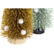 Julgran DKD Home Decor Polyester Trä Tofs (2 pcs) (7 x 7 x 17 cm)