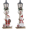 LED-lykta DKD Home Decor Tomte Trä MDF (15 x 7 x 45 cm) (2 pcs)