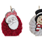 Julgranskula DKD Home Decor Polyester Trä Tomte (3 pcs) (8 x 3 x 26 cm)