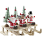 Julgranskula DKD Home Decor Trä Tomte (14 x 6 x 13 cm) (3 pcs)