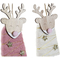 Julgranskula DKD Home Decor Polyester Ylle Trä MDF Ren (2 pcs) (6 x 3 x 18 cm)