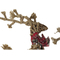 Släde DKD Home Decor Jute Metall vide (3 pcs) (54 x 29 x 33 cm) (40 x 14 x 65 cm)