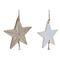 Julgranskula DKD Home Decor Trä Snöre Stjärna (11 x 1 x 20 cm) (2 pcs)