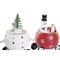 Julgranskula DKD Home Decor Trä Tomte (2 pcs) (26 x 4 x 10 cm)