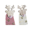 Julgranskula DKD Home Decor Polyester Ylle Trä MDF Ren (2 pcs) (6 x 3 x 18 cm)