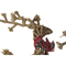 Släde DKD Home Decor Jute Metall vide (3 pcs) (54 x 29 x 33 cm) (40 x 14 x 65 cm)