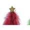 Julgran DKD Home Decor Med hår Trä (3 pcs) (14 x 12 x 37 cm)