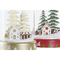 Julgranskula DKD Home Decor Hus Snöfall Glas (2 pcs) (11 x 11 x 17 cm)